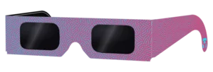 Paper eclipse glasses in the Pink Blue design