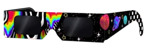 Paper eclipse glasses in the Space design