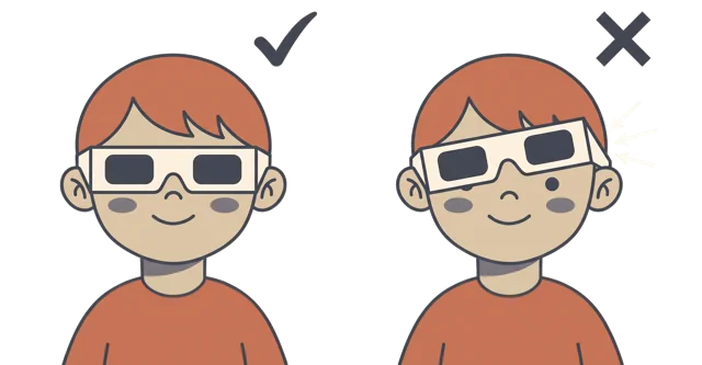 Check the fit indoors: no light at the edges